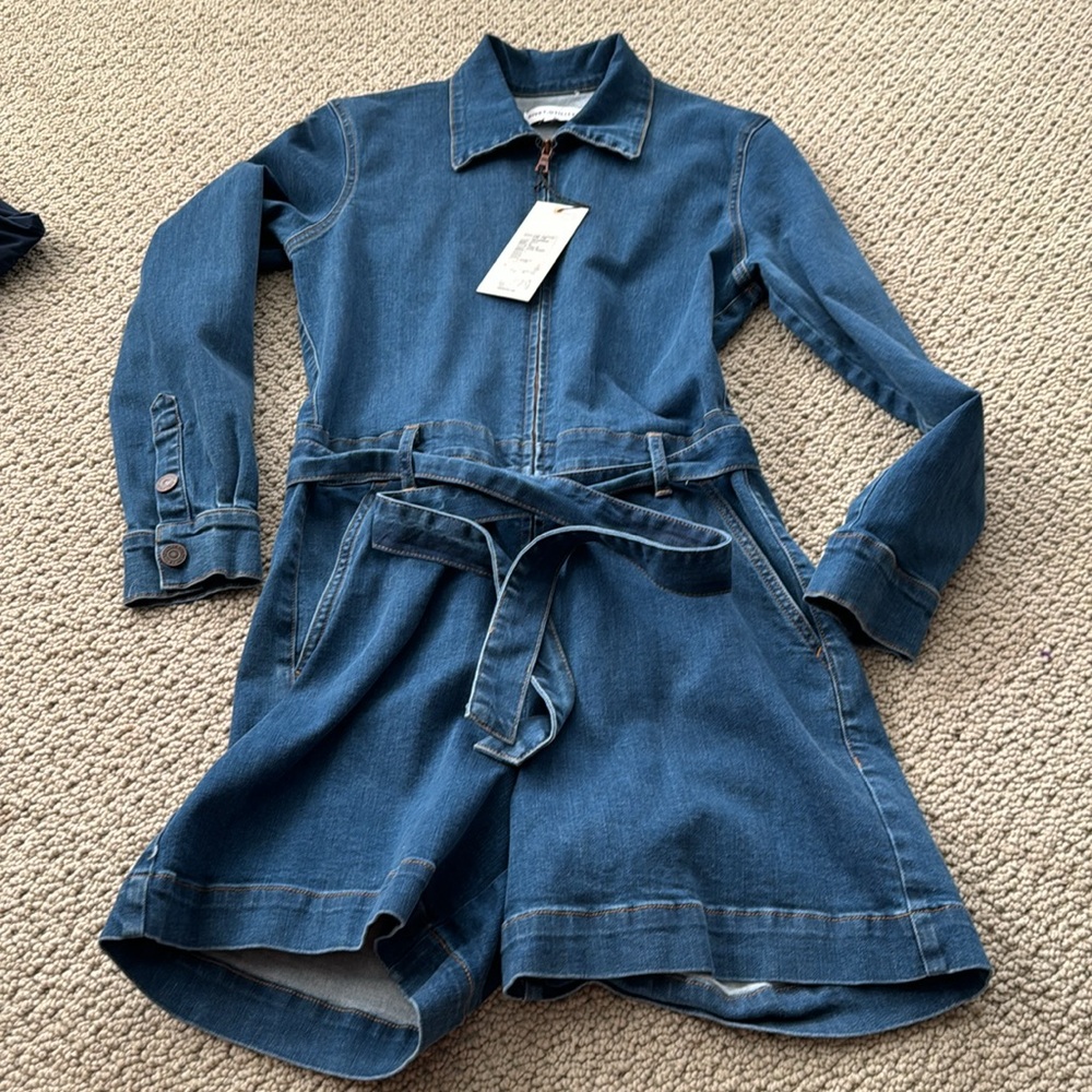 Rivit Utility Trendsetter Denim Playsuit Romper View 3